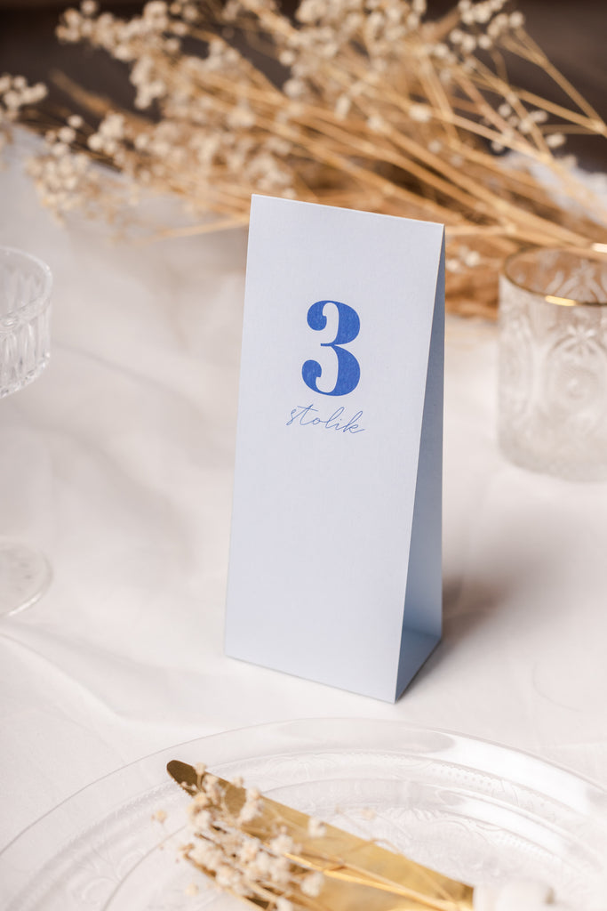 Oryginalny numer stołu na wesele z kolekcji Modern Beige