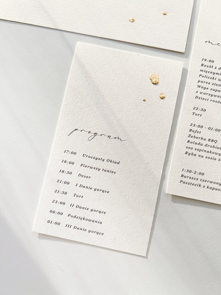Program ślubny złocony z kolekcji Romantic Ivory